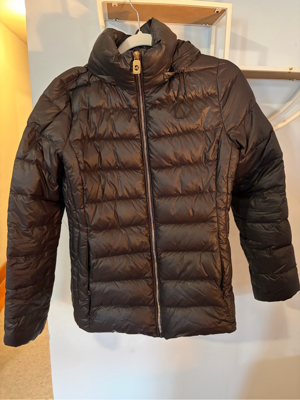 Michael Kors Women's Small S Black Ultra Lightweight Down Puffer Jacket